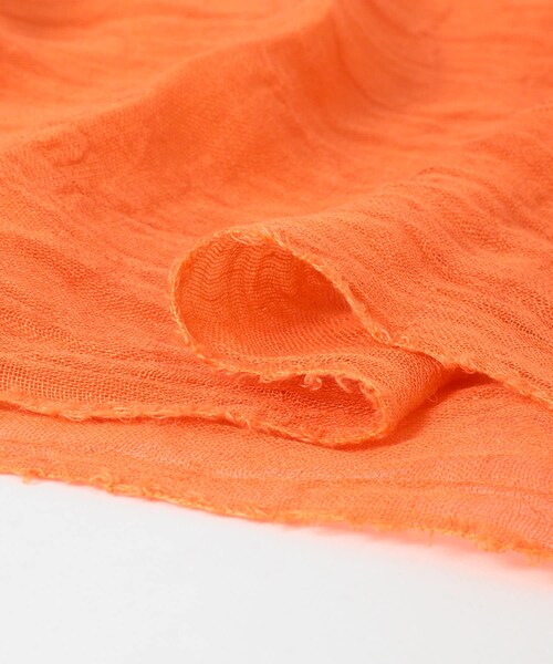 URBAN RESEARCH Sonny Label（アーバンリサーチサニーレーベル）の「イタリア製リネンストール（ストール/ショール・レディース・オレンジ/ネイビー/Lグレー・one）」の12枚目の写真