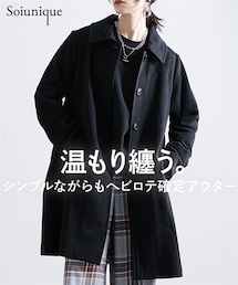 nissen | やわらか素材ミドル丈コート ［Soiunique］(ステンカラーコート)