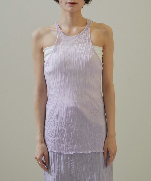 ADAM ET ROPE'（アダムエロペ）の「【Gabriela Coll Garments】クラッシュドタフタタンクトップ（タンクトップ・レディース・パープル系・0/1）」の14枚目の写真