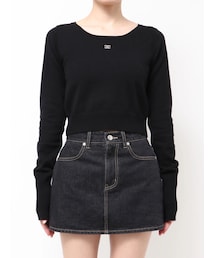 EMODA | PLATE CROP KNIT(ニット/セーター)