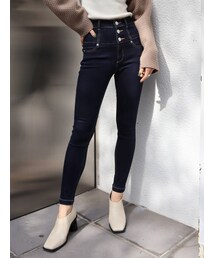 EMODA | 【ELDER】ヌードハイウェストデニム(デニムパンツ)