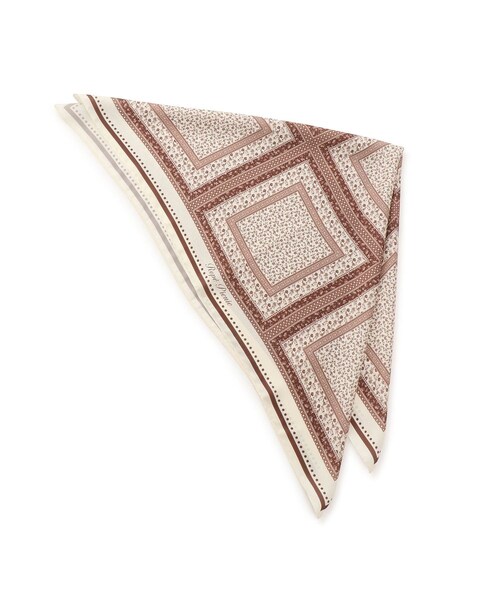 ROPE' PICNIC（ロペピクニック）の「花柄×パターン柄スカーフ 70cm（バンダナ/スカーフ・レディース・ブラック系/ブラウン系・F）」の9枚目の写真