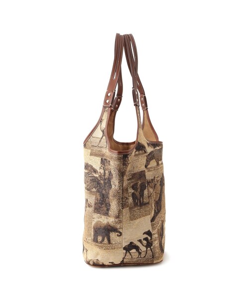 ADAM ET ROPE'(アダムエロペ)の「【A VACATION(ア バケーション)】TENT L AFRICA(トートバッグ・レディース・ブラウン・F)」の4枚目の写真