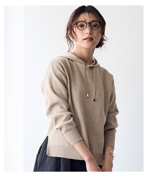 nissen（ニッセン）の「＜大きいサイズ＞マシュマロニットパーカー（パーカー・レディース・黒/オフベージュ/モカ/グレー・L/LL/3L/4L/5L/6L/8L/10L）」の19枚目の写真