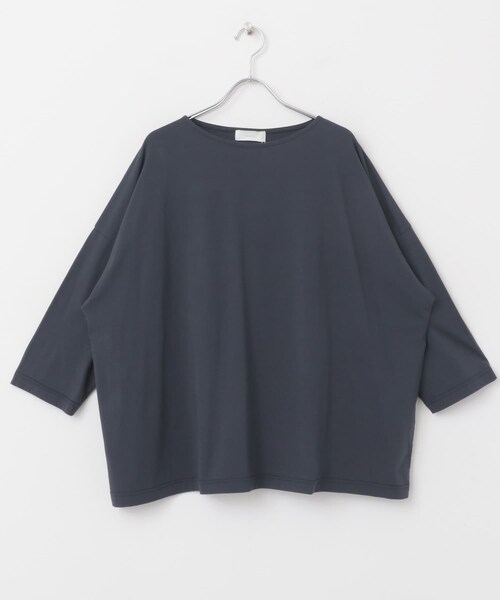 かぐれ（カグレ）の「ボートネック7分袖ワイドカットソー（Tシャツ/カットソー・レディース・OFF/PINK/SMOKE NAVY・FREE）」の22枚目の写真