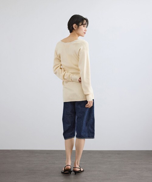 ADAM ET ROPE'(アダムエロペ)の「【crinkle crinkle crinkle】geometric jacquard knit(ニット/セーター・レディース・オフホワイト・F)」の8枚目の写真