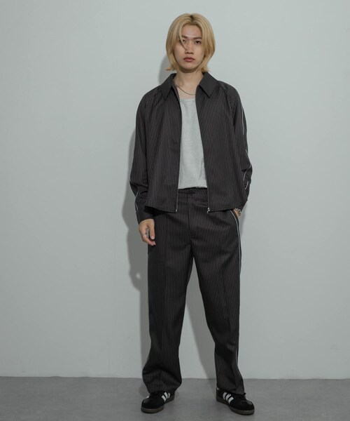 SENSE OF PLACE by URBAN RESEARCH（センスオブプレイスバイアーバンリサーチ）の「サイドラインピンストライプスラックス（その他パンツ・メンズ・CHARCOAL/KHAKI/ORANGE・M/L）」の7枚目の写真