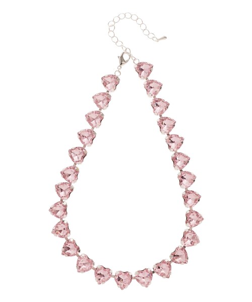 jouetie（ジュエティ）の「【CASSELINI】ハートビジューネックレス（ネックレス・レディース・クリア/ネイビー/ピンク・F）」の17枚目の写真