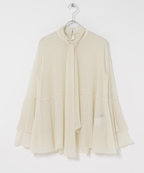 URBAN RESEARCH ROSSO（アーバンリサーチロッソ）の「シアーラメチュールフレアスリーブブラウス（シャツ/ブラウス・レディース・OFF WHITE/BLACK・Free）」の14枚目の写真