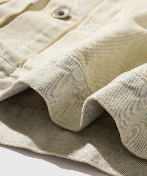 ADAM ET ROPE'（アダムエロペ）の「【DAIRIKU/ダイリク】Ice Wash 2PKT Denim Jacket（デニムジャケット・メンズ・ホワイト系・L/M）」の12枚目の写真