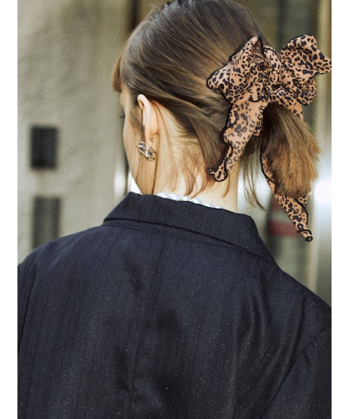 jouetie（ジュエティ）の「スカーフシュシュ（シュシュ・レディース・ブラック/ダークミックス/グリーン/ミックス・F）」の6枚目の写真