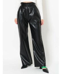 EVRIS | フェイクレザーワイドパンツ(その他パンツ)