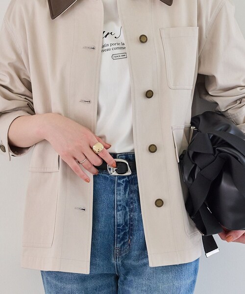 VIS（ビス）の「フラット18mm幅ニュアンス変形サークルバックルベルト/一部WEB限定カラー（ベルト・レディース・ブラック系/ダークブラウン・F）」の7枚目の写真