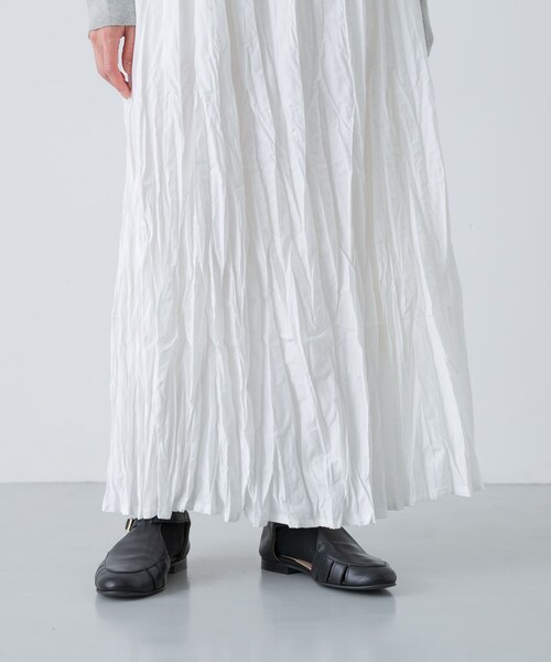 かぐれ（カグレ）の「コットンクリンクルスカート（スカート・レディース・OFF/GRAY/BLACK・Free）」の17枚目の写真