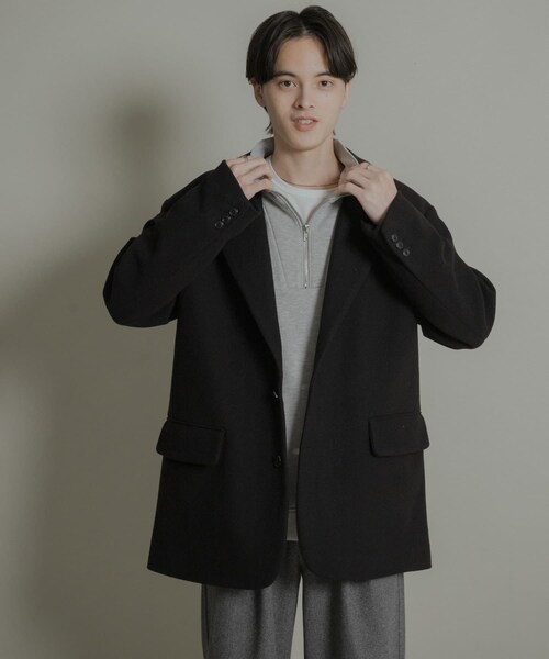 SENSE OF PLACE by URBAN RESEARCH(センスオブプレイスバイアーバンリサーチ)の「ルーズミドルジャケット(テーラードジャケット・メンズ・BLACK/CHARCOAL/GREIGE・M/L)」の22枚目の写真