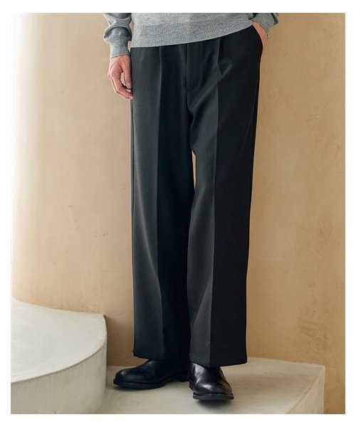 nissen（ニッセン）の「バギースラックス【大きいサイズ有】（パンツ・メンズ・杢チャコール/黒・M/L/LL/3L/4L/5L/6L/8L/10L）」の9枚目の写真