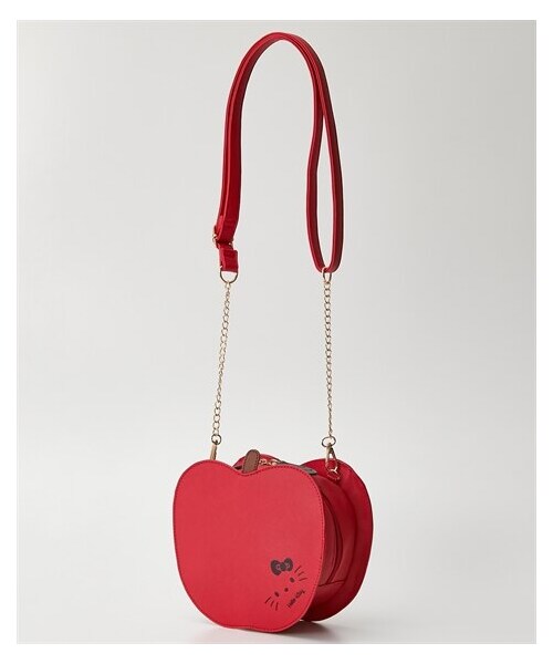nissen（ニッセン）の「Hello Kitty（ハローキティ）リンゴモチーフショルダーバッグ（ショルダーバッグ・メンズ・あかリンゴ/くろリンゴ・Y）」の3枚目の写真