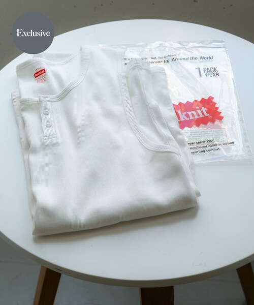 SENSE OF PLACE by URBAN RESEARCH（センスオブプレイスバイアーバンリサーチ）の「『別注』Healthknit×SENSE OF PLACE　タンクトップ（タンクトップ・メンズ・WHITE/BLACK/OATMEAL・M/L）」の9枚目の写真