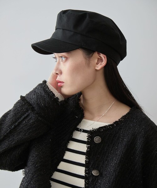 VIS(ビス)の「ツイルマリンキャスケット(キャスケット・レディース・ブラック・F)」の5枚目の写真