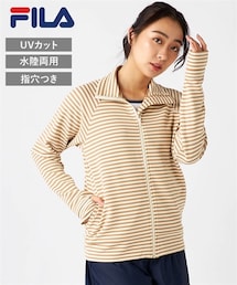 nissen（ニッセン）の「フィラ　先染めボーダーラッシュガード（水陸両用・UVカット）/FILA（325-647）（ラッシュガード・キッズ）」