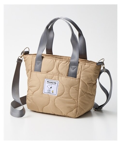 nissen（ニッセン）の「スヌーピーボンディング２WAYショルダーバッグ（ショルダーバッグ・メンズ・ブラック/グレージュ/ベージュ・Y）」の3枚目の写真