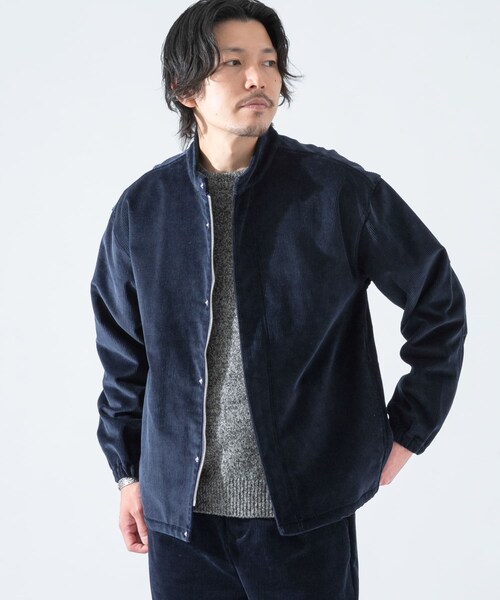 ZIPスタンドカラーコーデュロイジャケット『セットアップ対応』