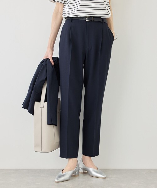 ROPE' PICNIC（ロペピクニック）の「リネンライクシリーズ ドライタッチテーパードパンツ/UVカット・接触冷感・防シワ（その他パンツ・レディース・グレー系/ブラウン/ネイビー・L/M/S）」の15枚目の写真