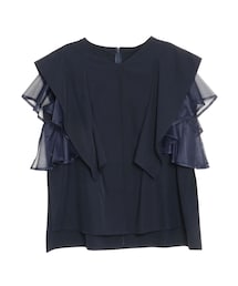 ELENDEEK | MESH LAYERED SLEEVE BL(シャツ/ブラウス)