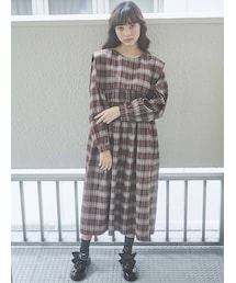 merry jenny | セーラーチェックワンピース(ワンピース)