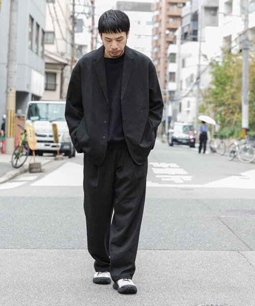 EKAL（エカル）の「ウールライクジャケット（テーラードジャケット・メンズ・ブラウン/チャコール/ブラック・M/L）」の9枚目の写真