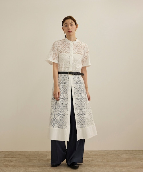 ROPE'（ロペ）の「シグネットバックルレザーワイドベルト（ベルト・レディース・ブラック/ダークブラウン・F）」の6枚目の写真