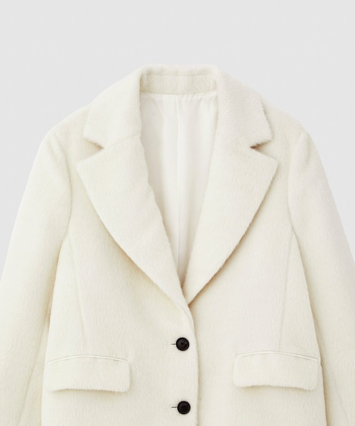 ROPE'（ロペ）の「シャギージャケット（テーラードジャケット・レディース・オフホワイト・36/38）」の6枚目の写真