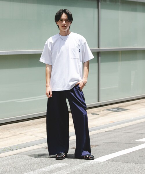 SENSE OF PLACE by URBAN RESEARCH(センスオブプレイスバイアーバンリサーチ)の「『UR TECH ひやサラクール』リラックスポケットTシャツ(Tシャツ/カットソー・メンズ・WHITE/BLACK/BROWN/L.YELLOW・M/L)」の10枚目の写真