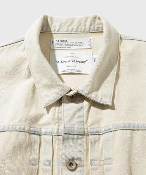 ADAM ET ROPE'（アダムエロペ）の「【DAIRIKU/ダイリク】Ice Wash 2PKT Denim Jacket（デニムジャケット・メンズ・ホワイト系・L/M）」の4枚目の写真