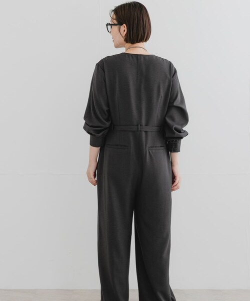 URBAN RESEARCH ROSSO（アーバンリサーチロッソ）の「『UR TECH SMOOTHLUXE』F by ROSSO　ハーフZIPジャンプスーツ（サロペット/オーバーオール・レディース・C/GRAY/BLACK・36/38）」の22枚目の写真