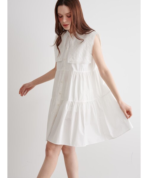 CALNAMUR（カルナムール）の「BIG COLLAR TUNIC OP/ビッグカラー