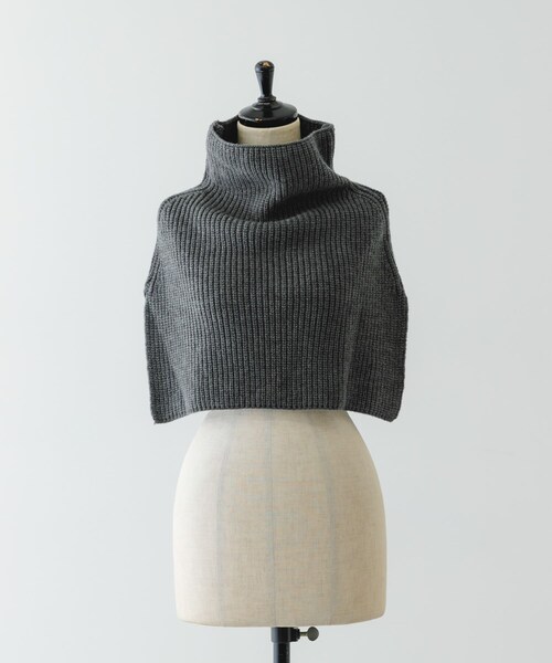 RODE SKO（ロデスコ）の「リブネックウォーマー（ネックウォーマー/スヌード・レディース・GRAY/BEIGE・one）」の12枚目の写真