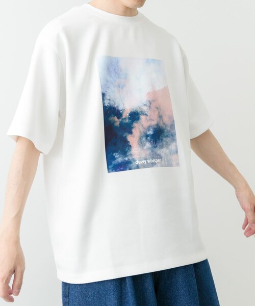 ITEMS URBANRESEARCH（アイテムズ アーバンリサーチ）の「Art Graphic ポンチTシャツ Dewy（Tシャツ/カットソー・メンズ・WHT/BLK・M/L）」の6枚目の写真