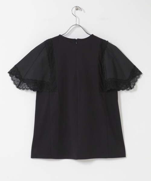 URBAN RESEARCH ROSSO（アーバンリサーチロッソ）の「MARILYN MOON　LACED  SLEEVE CUTSEW（Tシャツ/カットソー・レディース・OWHITE/BLACK・Free）」の12枚目の写真