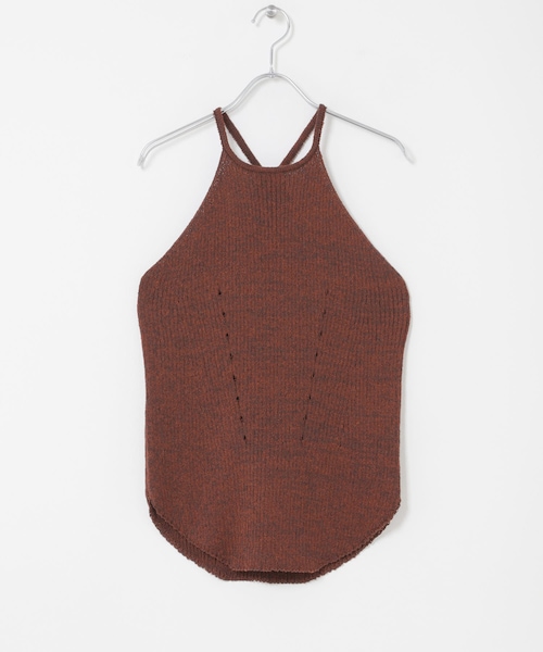 KBF（ケイビーエフ）の「メランジRIBタンクトップ（タンクトップ・レディース・BLUE/RED BROWN・One）」の4枚目の写真