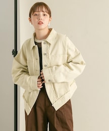 KBF | フリンジカーブヘムジャケット(カバーオール)