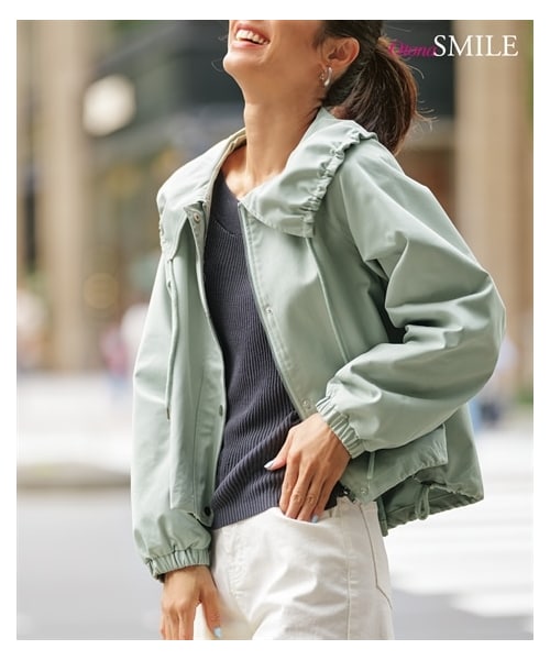 nissen（ニッセン）の「ドロストスプリングショート丈ジャケット