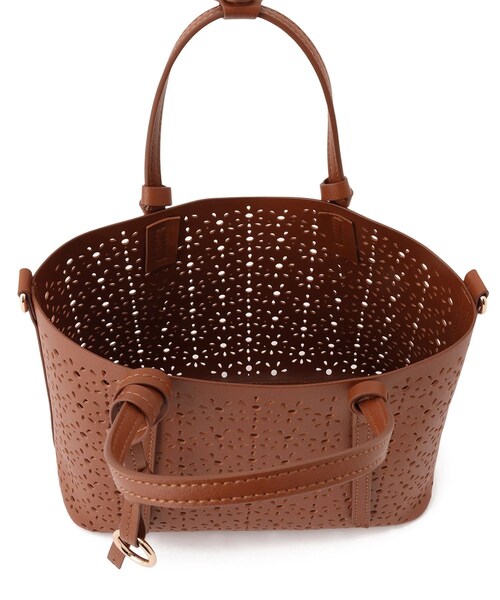 ROPE' PICNIC(ロペピクニック)の「フルーレットパンチングレースミニショルダーバッグ/2WAY(ショルダーバッグ・レディース・オフホワイト/ブラウン/ベージュ系・F)」の22枚目の写真