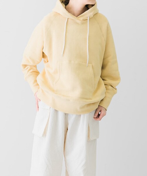 かぐれ（カグレ）の「スウェットフーデットプルオーバー（パーカー・レディース・CORAL/BUTTER/NAVY・FREE）」の2枚目の写真