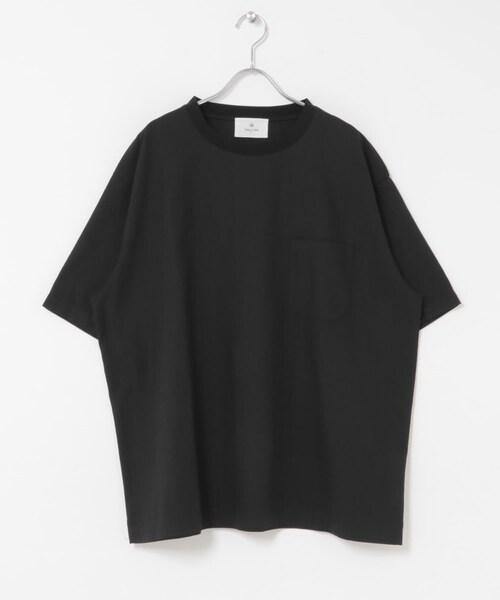 URBAN RESEARCH Sonny Label（アーバンリサーチサニーレーベル）の「接触冷感リネン混ショートスリーブTシャツ（Tシャツ/カットソー・メンズ・ストライプ/チャコール/ブラック・M/L/XL）」の9枚目の写真