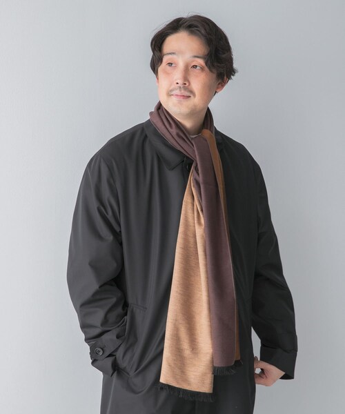 URBAN RESEARCH DOORS（アーバンリサーチドアーズ）の「LIFE STYLE TAILOR　シルクリバーシブルマフラー（マフラー・メンズ・02NVY-BLU/04GRN-CCL/01CCL-BLK/03BRN-BEG・-）」の15枚目の写真