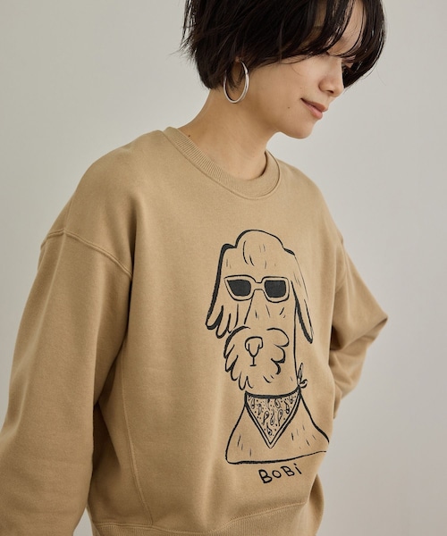 ADAM ET ROPE'(アダムエロペ)の「【Camille de Cussac by SALON】アートプリントスウェット(スウェット・レディース・ホワイト/ホワイト系/ベージュ/ベージュ系・F)」の18枚目の写真