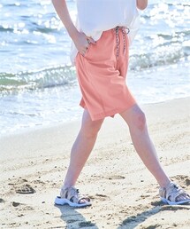 nissen | 大きいサイズ【水陸両用】うすカルストレッチＡラインハーフパンツ（ゆったりヒップ）(パンツ)