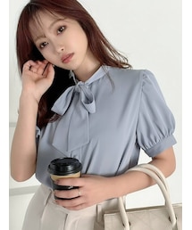 RESEXXY | ボウタイパフブラウス(シャツ/ブラウス)