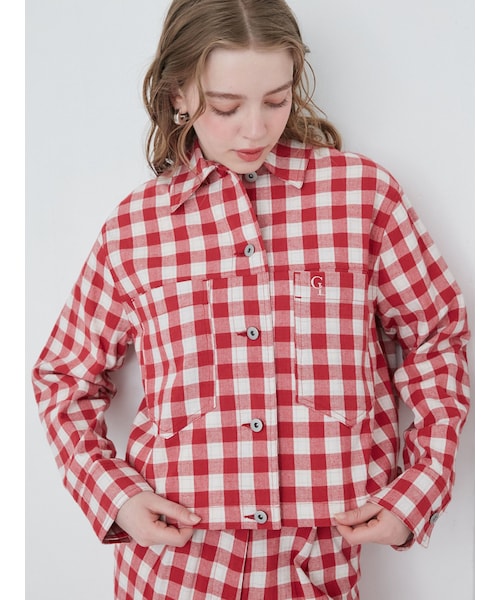CALNAMUR（カルナムール）の「BLOCK CHECK JK/ブロックチェックジャケット（その他アウター・レディース・ブラック/レッド・F）」の9枚目の写真